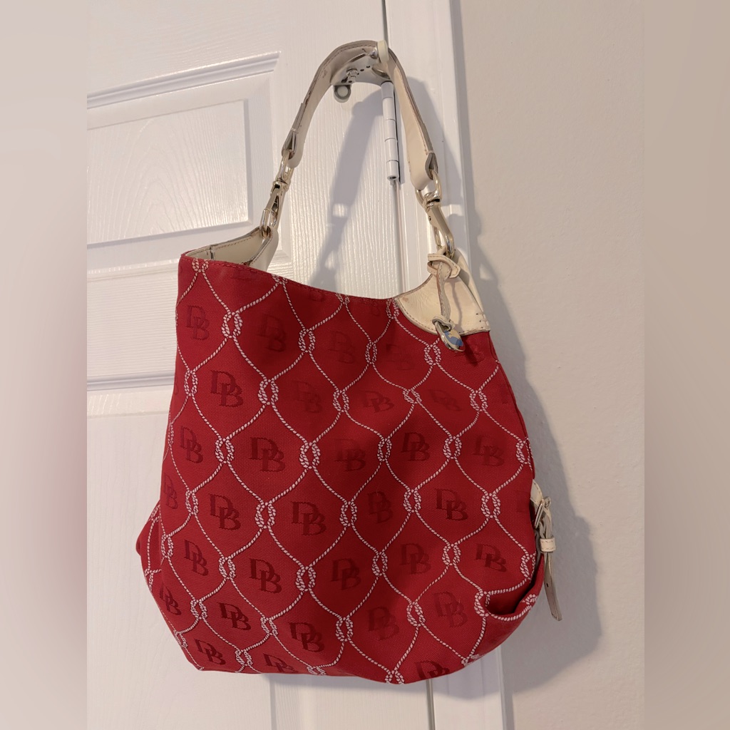 Dooney & Bourke Dillon Red & White Hobo Bag